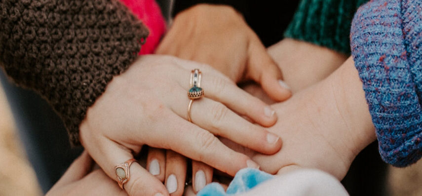 close up of holding hands