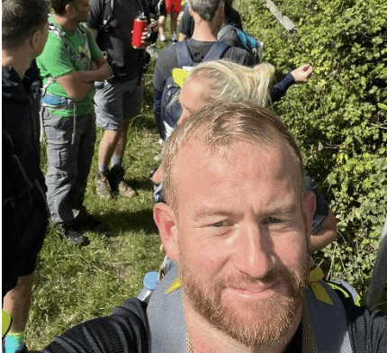 people walking on a path